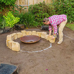 How to build an outdoor firepit - step 4